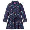 vidaXL Kinderkleid mit Langen &Auml;rmeln Marineblau 104