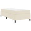 vidaXL Bettrahmen mit Matratze Creme 90 x 200 cm Stoff
