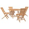 vidaXL Gartenset 5 stk. Braun Massivholz Teak