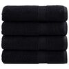 vidaXL Premium-Duscht&uuml;cher SOLUND 4 Stk. Schwarz 70x140 cm 600 g/m&sup2;