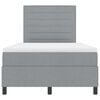 vidaXL Boxspringbett mit Matratze Hellgrau 120 x 190 cm Stoff