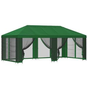 vidaXL Garten Pavillon mit Seitenw&auml;nden 6 x 3 m Gr&uuml;n