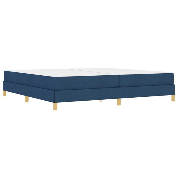 vidaXL Boxspringbett mit Matratze Blau 200 x 200 cm Stoff