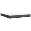 vidaXL Boxspringbett mit Matratze Dunkelbraun 180x200 cm Stoff
