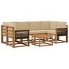 vidaXL Outdoor-Sofagarnitur 5 stk. Natur