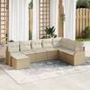 vidaXL Gartensofa-set 8 pcs Beige Poly-Rattan