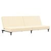 vidaXL Schlafsofa 2-Sitzer mit Fu&szlig;hocker Creme Samt