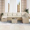 vidaXL Garten-Sofa-Set 9 pcs Beige 55 x 62 x 69 cm Poly Rattan