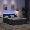 vidaXL Bett mit Stauraum und LED mit LED Dunkelgrau 140 x 190 cm Samt