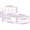vidaXL Bettgestell mit gepolstertem Kopfteil Taupe 90 x 190 cm
