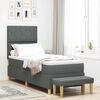 vidaXL Boxspringbett mit Matratze Dunkelgrau 80 x 200 cm Stoff