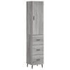 vidaXL Highboard Grau Sonoma 34,5x34x180 cm Holzwerkstoff
