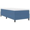 vidaXL Boxspringbett Blau und Wei&szlig; 80 x 200 cm Cordstoff