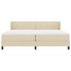 vidaXL Boxspringbett mit Matratze Creme 200 x 200 cm Stoff