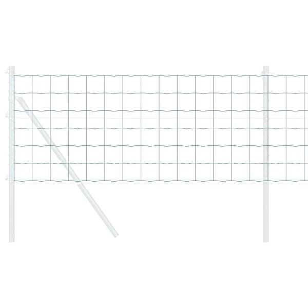 vidaXL Eurozaun Gr&uuml;n 0,6 x 50 m PVC-beschichtetes Eisen