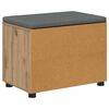 vidaXL Flurbank mit Kissen mit Regal Artisan-Eiche 60 x 38 x 46 cm