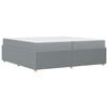 vidaXL Bettrahmen mit Matratze Hellgrau 200 x 200 cm Stoff