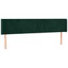 vidaXL Kopfteil mit Ohren Dunkelgr&uuml;n 183x16x78/88 cm Samt