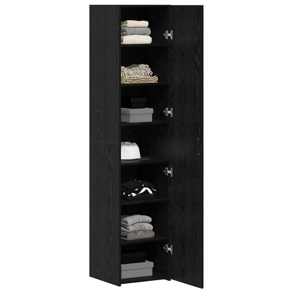 vidaXL Highboard Schwarz Eichen-Optik 40 x 42,5 x 185 cm