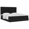 vidaXL Ottoman-Bett mit Matratze Schwarz 160x200 cm Stoff