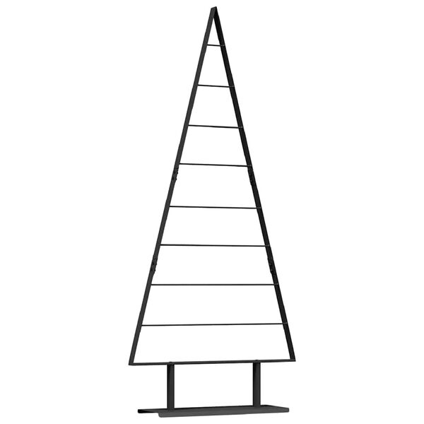 vidaXL Metall Weihnachtsbaum mit St&auml;nder Schwarz 180 cm Stahl