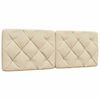 vidaXL Kopfteil-Kissen Creme 140 cm Stoff