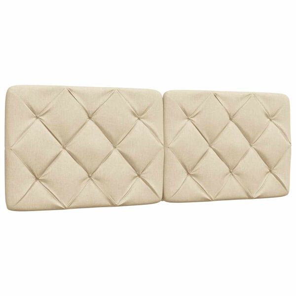 vidaXL Kopfteil-Kissen Creme 140 cm Stoff