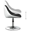 vidaXL Esszimmerst&uuml;hle 2 Stk. Drehbar Schwarz und Wei&szlig; Kunstleder