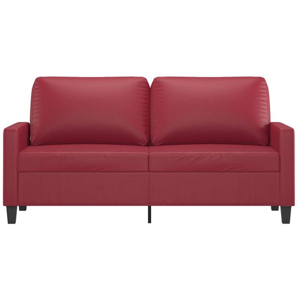 vidaXL 2-Sitzer-Sofa Weinrot 140 cm Kunstleder