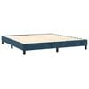vidaXL Boxspringbett mit Matratze Dunkelblau 160x200 cm Samt
