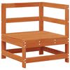 vidaXL Gartenecksofa Massives Kiefernholz Wachsbraun 62 x 62 x 70,5 cm