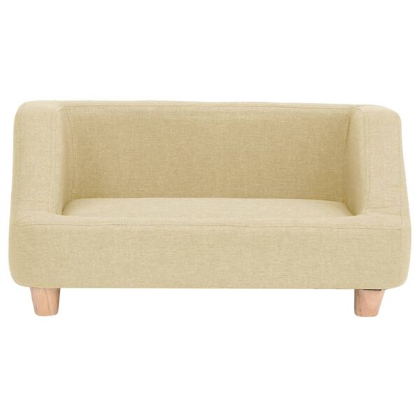 vidaXL Hundesofa Creme 95x63x39 cm Leinen