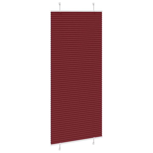 vidaXL Plissee Bordeauxrot 95x200 cm Stoffbreite 94,4 cm Polyester