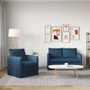 vidaXL Sofa 2 pcs Blau Gesamtabmessungen: 136 x 82 x 85 cm (B x T x H)