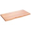 vidaXL Waschtischplatte Hellbraun 80x40x(2-4) cm Massivholz Behandelt