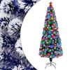 vidaXL K&uuml;nstlicher Weihnachtsbaum mit Beleuchtung 240 cm Glasfaser