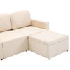 vidaXL Modulares 3-Sitzer-Schlafsofa Creme Stoff