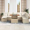 vidaXL Garten-Sofa-Set 9 pcs Beige Poly-Rattan