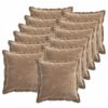 vidaXL Kissenbezug 12 pcs HOUTEN Braun 50 x 50 cm Chenille-Stoff