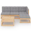 vidaXL 5-tlg. Garten-Lounge-Set mit Kissen Kiefer Massivholz
