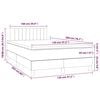 vidaXL Boxspringbett mit Matratze Dunkelblau 120x200 cm Samt