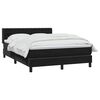 vidaXL Boxspringbett mit Matratze Schwarz 140x210 cm Samt