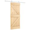 vidaXL Schiebet&uuml;r 85 x 210 cm Massivkiefer (Unbehandelt)