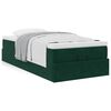 vidaXL Ottoman-Bett mit Matratze Dunkelgr&uuml;n 100x200 cm Samt
