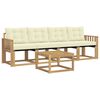 vidaXL Outdoor-Sofagarnitur 5 stk. Wei&szlig; und Creme