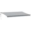 vidaXL Markise Automatisch mit LEDs Anthrazit & Wei&szlig; 600x350 cm