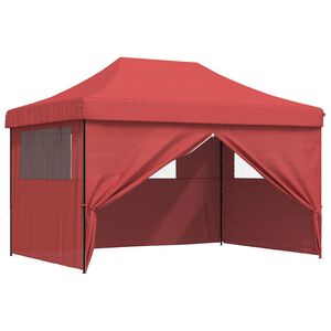 vidaXL Party-Zelt 279 x 410 x 315 cm Bordeauxrot Oxford-Stoff