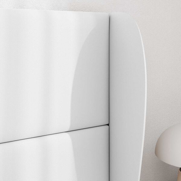 vidaXL Kopfteil Ohr Wei&szlig; 80 x 23 x 6 cm PVC