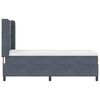 vidaXL Boxspringbett mit Matratze Dunkelgrau 90 x 190 cm Samt