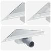 vidaXL 2 in 1 Dreiecks-Duschabfluss Silber 32 x 32 x 7,5 cm